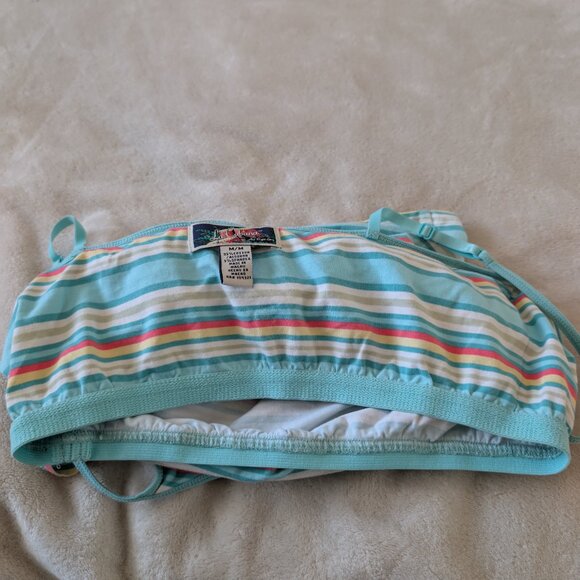 3/$30 Striped cotton tank with built in bra - Picture 4 of 5